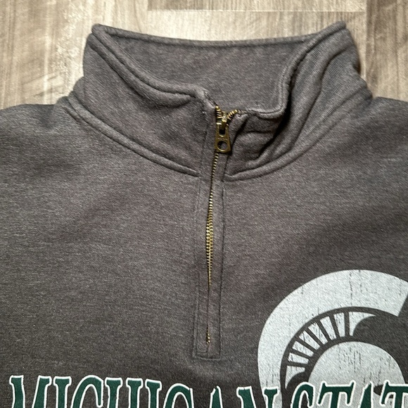 Michigan State Spartans JanSport Mock Neck Quarter Zip Sweatshirt - 2XL - Picture 6 of 7